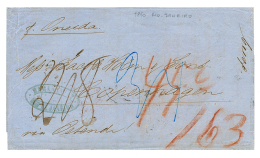 BRAZIL To DENMARK : 1860 Tax Marking On Entire Letter From RIO DE JANEIRO To DENMARK. Vvf. - Sonstige & Ohne Zuordnung