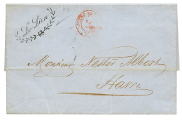 ARGENTINA : 1850 Maritime Cachet "LE LION" On Entire Letter From BUENOS-AYRES To FRANCE. Vvf. - Otros & Sin Clasificación