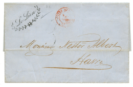 ARGENTINA : 1850 Maritime Cachet "LE LION" On Entire Letter From BUENOS-AYRES To FRANCE. Vvf. - Andere & Zonder Classificatie