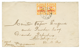 DAVIS POST : 1899 PROVISIONAL GOVT 2d(x2) Canc. APIA SAMOA On Envelope To USA. Vvf. - Samoa