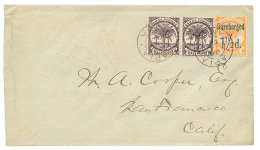 DAVIS POST : 1895 1/2d(x2) + 1 1/2d On 2d Canc. APIA SAMOA On Envelope To SAN FRANCISCO(USA). Vvf. - Samoa