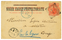 1895 NIGER COAST P./Stat 1d Canc. BONNY + LAGOS + BOMA To MATADI BELGIAN CONGO. Vf. - Nigeria (...-1960)