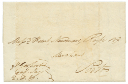 1822 "QDC Capt JAGO" On Entire Letter Datelined "HARBOR BRITAIN NEW FOUNDLAND" To PORTUGAL. Vf. - Otros & Sin Clasificación