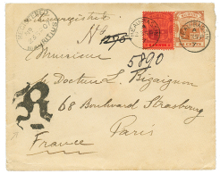 BEAU BASSIN : 1907 P./Stat 36c + 6c Canc. BEAU-BASSIN + R(special Local Type) + REGISTERED MAURITIUS To FRANCE. Superb. - Mauritius (...-1967)