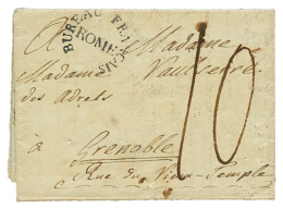1803 BUREAU FRANCAIS ROME Used As Entry Mark On Entire Letter From MALTA To FRANCE. Very Unusual. Superb. - Malte (...-1964)