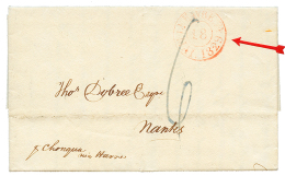 COMPANY BALGUERIE & Cie : 1829 Provisional Red Cachet From LE HAVRE Used As Entry Mark On Entire Letter From CALCUTT - Other & Unclassified