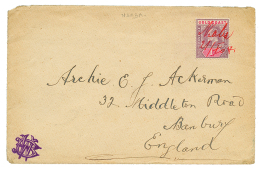 GOLD COAST : 1904 1d Pen Cancel "NSABA" In Red On Envelope To ENGLAND. Scarce. Superb. - Gold Coast (...-1957)