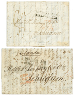 1833/1834 2 Entire Letter From GIBRALTAR To HOLLAND. Vf. - Gibilterra