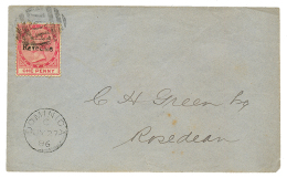 1886 1d Overprint REVENUE Canc. A07 + DOMINICA On Envelope (unclosed) To ROSEAU. Scarce. Vvf. - Dominica (...-1978)