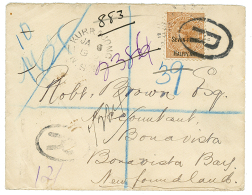 NEW SOUTH WALES To NEWFOUNDLAND : 1902 SENE PENCE HALF PENNY Canc. R + KURRAJONG NSW On REGISTERED Envelope To BONAVISTA - Other & Unclassified