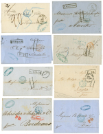 RUSSIA : 1836-69 Superb Lot Of 18 Covers From RUSSIA To FRANCE With Tax Mark & Exchange Marking. Vvf. - Other & Unclassified