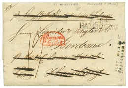 1837 TTR4 HAMBOURG + ALLEMAGNE P. GIVER On Entire Letter From ST PETERSBOURG To HAMBURG Redirected To BORDEAUX(FRANCE). - Other & Unclassified