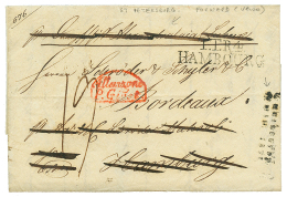 1837 TTR4 HAMBOURG + ALLEMAGNE P. GIVER On Entire Letter From ST PETERSBOURG To HAMBURG Redirected To BORDEAUX(FRANCE). - Andere & Zonder Classificatie