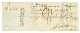 1832 RUSSIE Entry Mark + LT In Red On Entire Letter From MARIANOPOLI To GENOVA (ITALY). Vvf. - Other & Unclassified