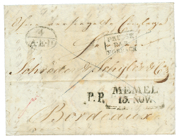 1831 MEMEL + P.P + 4/A.E.D + PRUSSE PAR FORBACH On Entire Letter From ST PETERSBURG To FRANCE. Vf. - Other & Unclassified