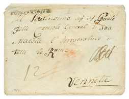 1789 ST PETERSBOURG On Envelope With Full Text To VENETIA (ITALY). Superb. - Other & Unclassified