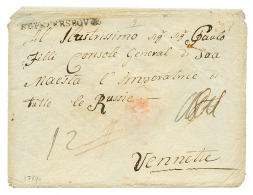 1789 ST PETERSBOURG On Envelope With Full Text To VENETIA (ITALY). Superb. - Andere & Zonder Classificatie