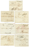 1784/1792 Superb Lot Of 7 Entire Letters With D'HOLLANDE, From AMSTERDAM To FRANCE. Vvf. - Andere & Zonder Classificatie