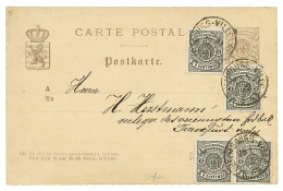 1882 P./Stat 5c + 2c Black(x4) Canc. LUXEMBOURG To FRANKFURT(GERMANY). Certificate BOTTGER(2015). Superb. - Other & Unclassified