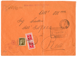 RODI : 1943 ITALY 5c On REGISTERED Envelope From LEROS EGEO To RODI Taxed At Arrival With RODI POSTAGE DUE 10c(x2). RARE - Other & Unclassified