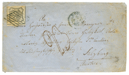 PAPAL STATES : 1865 8B + "23" Tax Marking On Envelope From ROMA To SALZBURG(AUSTRIA). Vf. - Estados Pontificados