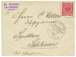 1898 GERMANY 10pf Canc. MARINE SCHIFFSPOST N°32 + S.M HOHANZOLLERN In Violet On Envelope. Vvf. - Turkey (offices)