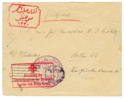 1915 RED CROSS Cachet + Diplomat POST UBER DAS AUSWART On Envelope To BERLIN. Vf. - Turkey (offices)