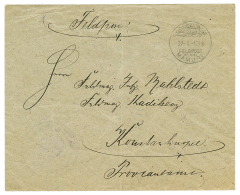 1918 FELDPOST MIL.MISS. MAMURE On Envelope To CONSTANTINOPLE. Vf. - Turkey (offices)