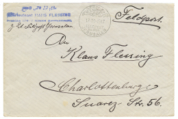 1917 FELDPOST MIL.MISS. JERUSALEM + DEUTSCHE MISSION KONSTANTINOPEL + Censor Label(verso) On Envelope To GERMANY. Vvf. - Turkey (offices)