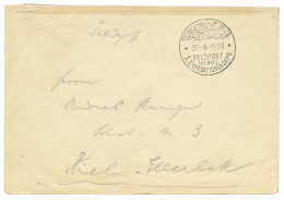 1916 FELDPOST MIL.MISS. 1 EXPEDITIONSKORPS + CENSOR Label(verso) On Envelope To KIEL. Superb. - Turkey (offices)