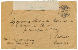 IRAQ : 1916 FELDPOST MIL.MISS. ALEPPO + CENSOR Label + VON DER GOLTZ SONDERMISSION + "IRAK Gruppen" On Envelope To BERLI - Turkey (offices)