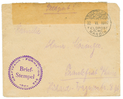 1917 FELDPOST MIL.MISS. MARDIN + KRAFTFAHR FORMATION 512 BRIEF STEMPEL + Censor Label On Envelope To GERMANY. Superb. - Turkey (offices)