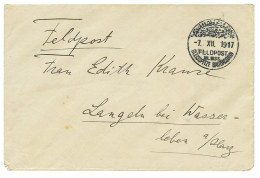 IRAQ : 1917 FELDPOST MIL.MISS. GLEISSPITZE BAGDADBAHN On Military Envelope To GERMANY. Vvf. - Turkey (offices)