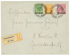 1893 P./Stat 20p+ 10p+ 1 1/4p Canc. CONSTANTINOPEL 1, Sent REGISTERED To BERLIN. Signed BOTHE. Vvf. - Turkey (offices)