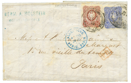 1875 GERMANY 20pf + 25pf Canc. KONSTANTINOPEL On Entire Letter To FRANCE. Vf. - Turkey (offices)