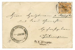 RAILWAY : 1900 3pf Canc. LOME + Rare Railway Cds STATION SANSANNE MANGU DEUTSCHER STATION On Envelope(faults) To GERMANY - Togo