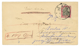 MITLAUFER : 1900 GERMANIA 40pf Canc. APIA On REGISTERED Envelope To GERMANY. Signed MANSFELD. RARE. Vvf. - Samoa