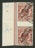 50pf(n°6 ZS) Pair With INTERPANNEAU Used. Scarce. Vvf. - Samoa