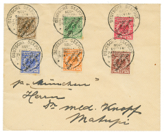 Dampfer MUNCHEN : 1901 NEW GUINEA 3pf To 50pf Canc. DEUTSCHE SEPOST NEU GUINEA ZWEIGLINIE HONG KONG 2.1.01 On Envelope T - German New Guinea