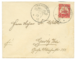 S.M.S MOEVE - NEW GUINEA : 1902 10pf Canc. KAIS.DEUTSCHE MARINE SCHIFFSPOST N°7 On Envelope To GERMANY. Verso, "S.M. - German New Guinea