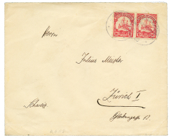 1908 Pair 10pf Canc. HERBERTSHOHE On Envelope To ZURICH SWITZERLAND. Vf. - German New Guinea