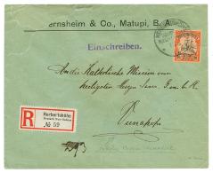 1907 30pf Canc. HERBERTSHOHE On REGISTERED Envelope(small Part Missing At Top) From HERNSTEIN & Co MATUPI" To Cathol - German New Guinea