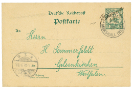 ATTOL POST : 1908 P./Stat 5pf Pen Cancel + JALUIT To GERMANY. No Text. Vvf. - Mariana Islands