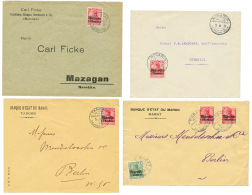 GERMAN MAROCCO - Lot 10 Covers (SAFFI, MAZAGAN, MARRAKESH, TANGER, RABAT, MOGADOR..). Vvf. - Morocco (offices)