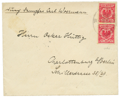 1897 GERMANY Pair 10pf(v47d) Canc. SEEPOST HAMBURG WESTAFRIKA III + "Dampfer Carl WOERMANN" On Envelope To GERMANY. Vf. - Morocco (offices)