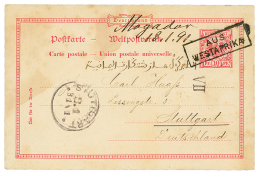 1891 GERMANY P./Stat 10pf Canc. AUS WESTAFRIKA + "MOGADOR 18.1.91" To GERMANY. Minor Stains. Vf. - Morocco (offices)