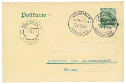 1909 P./Stat 5c On 5pf Canc. ASIMUR To KROMBACH(BOHMEN). No Text. Superb. - Morocco (offices)