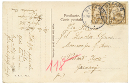 SYFANG : 1907 1c(x2) Canc. SYFANG On Postcard (YAMEN IN KIAUTSCHOU) To GERMANY. Vvf. - Kiauchau