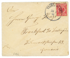 VORLAUFER : 1898 10pf (v47d) Canc. TSINTANFORT On Envelope To GERMANY. Signed STEUER. Vf. - Kiauchau