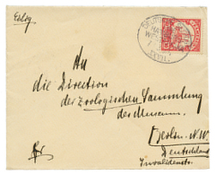 1903 10pf Canc. DEUTSCHE SEEPOST LINIE HAMBURG WESTAFRIKA XXVII On Envelope To Director Of ZOOLOGIE MUSEUM, BERLIN. Supe - Cameroun